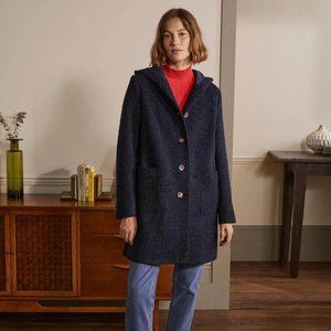 Boden wool blend Coat, New, Fully lined, Size 4, Navy blue